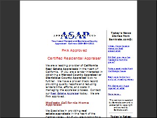 Web site www.asap-appraisal.com, Asap Appraisal Svc